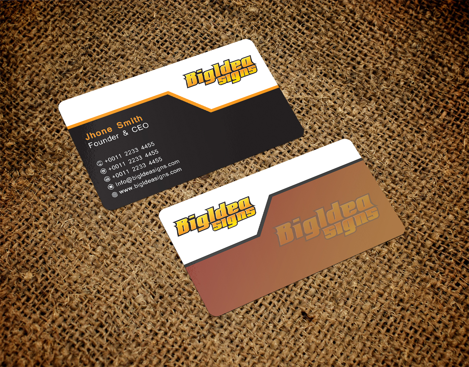 Visitenkarten-Design von Graphics Design Help für Bigidea Wraps Inc | Design #23397613