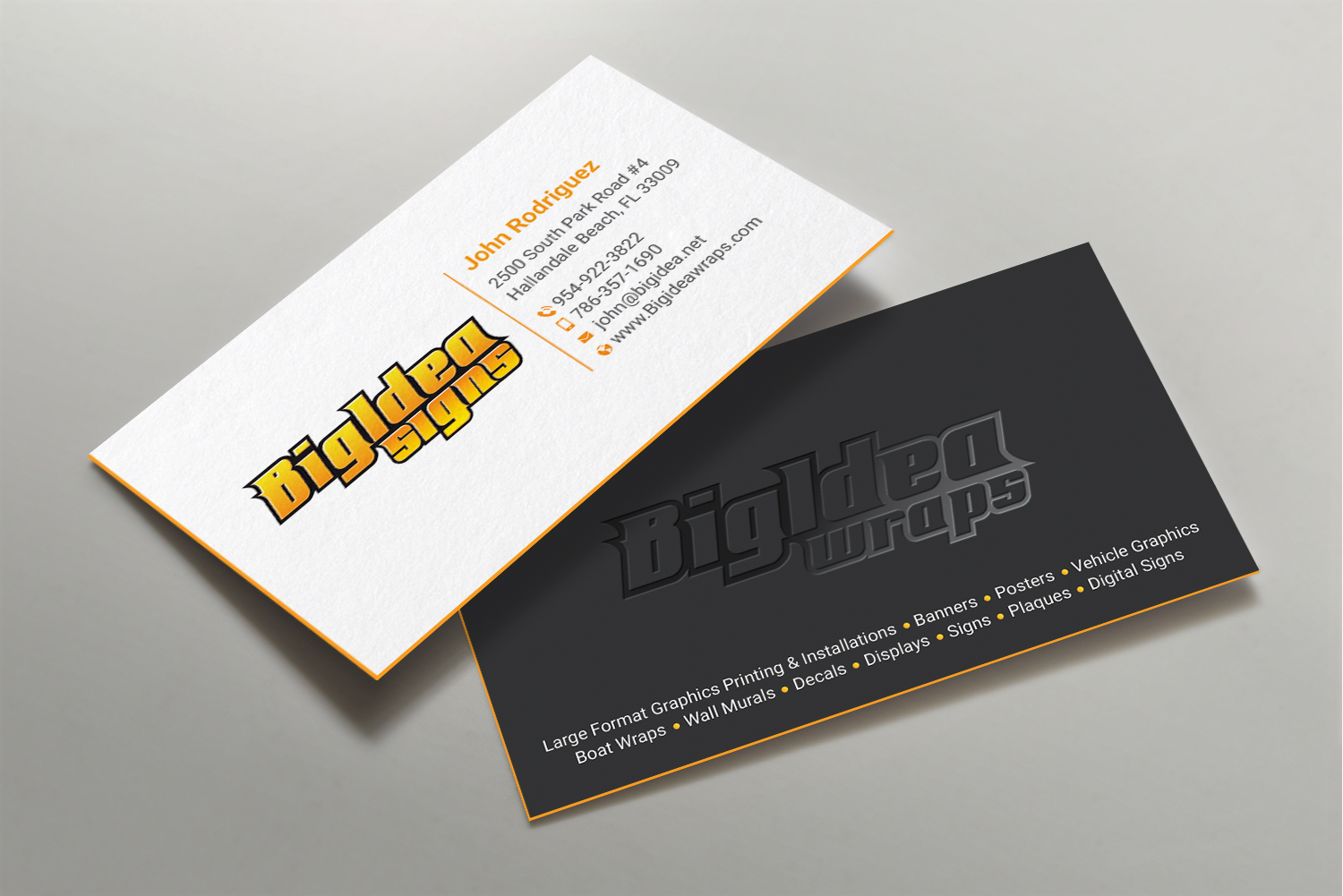 Business Card Design by DesignShout for Bigidea Wraps Inc | Design #23404497