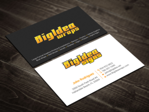 Business Card Design by DesignShout for Bigidea Wraps Inc | Design: #23404988