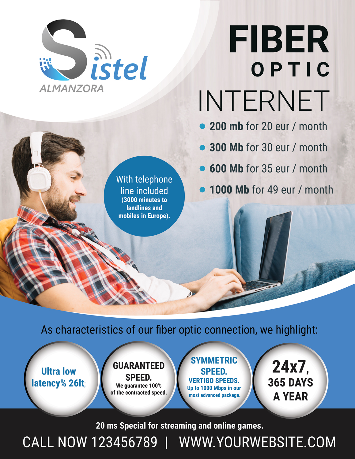 Flyer Design by uk for SISTEL ALMANZORA, SLU | Design #23398174