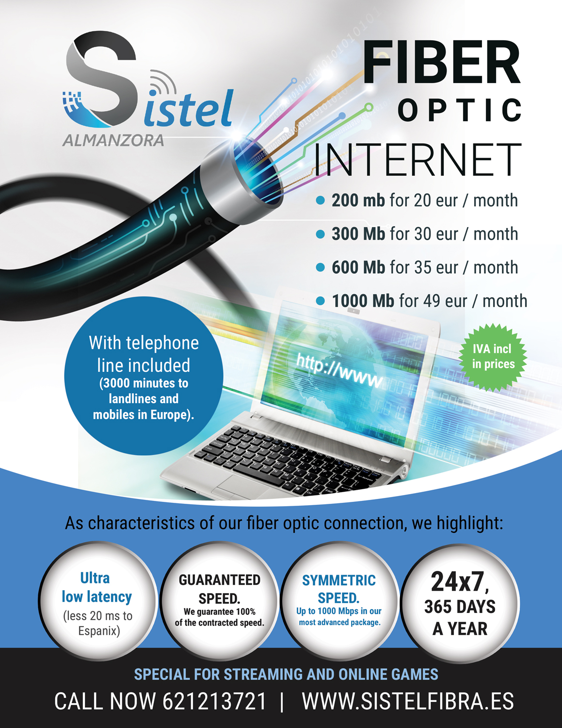 Flyer Design by uk for SISTEL ALMANZORA, SLU | Design #23409487