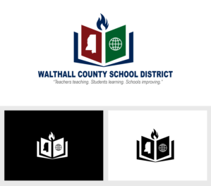 "Walthall County School District" and our motto, "Teachers teaching. Students learning. Schools improving." | Logo Design by AnjelsS