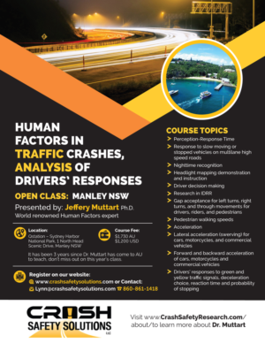 FLYER: Human Factors in Traffic Crashes - Analysis of Drivers' Responses - training | Flyer-Design von rkailas