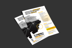 FLYER: Human Factors in Traffic Crashes - Analysis of Drivers' Responses - training | Flyer-Design von atularts