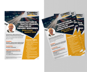 FLYER: Human Factors in Traffic Crashes - Analysis of Drivers' Responses - training | Flyer-Design von Ultimate Art