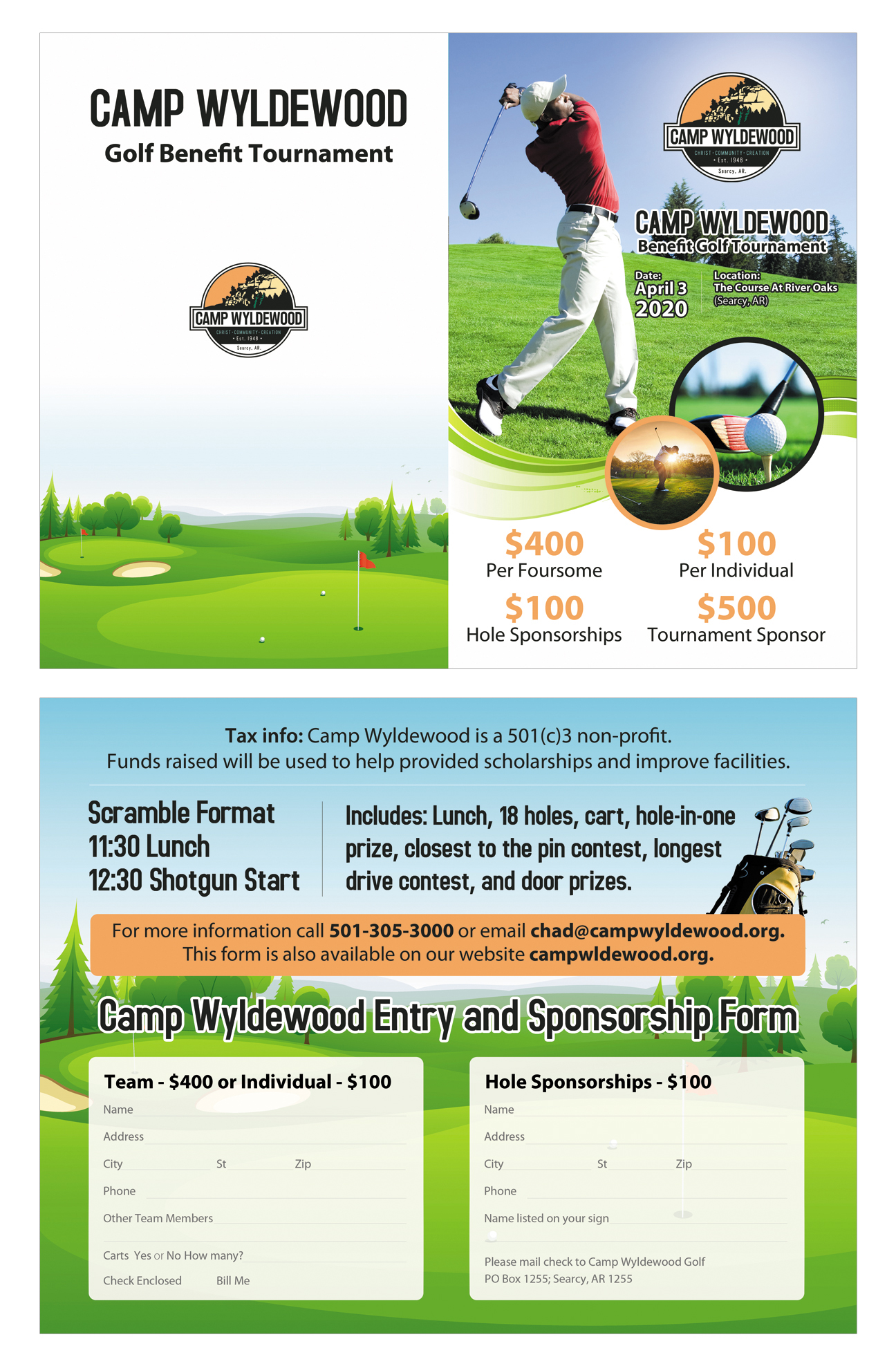 Flyer Design by Jay Design for Camp Wyldewood | Design #23397389