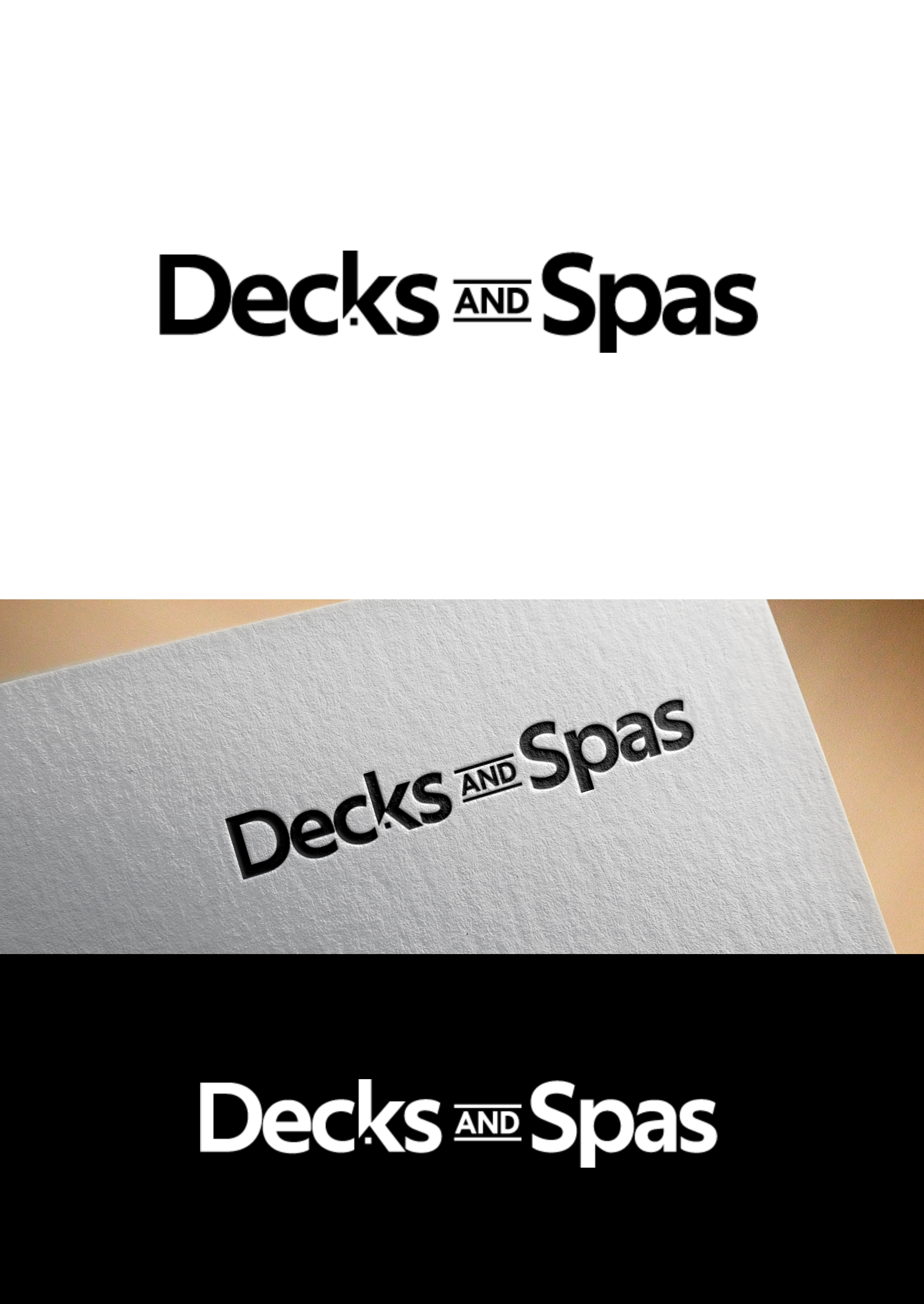 Logo Design by Aldan Design for Decks and spas | Design #23404504