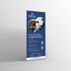 "roll-up" for a danish equine fertility clinic | Design de Stand d'Exposition par M K G