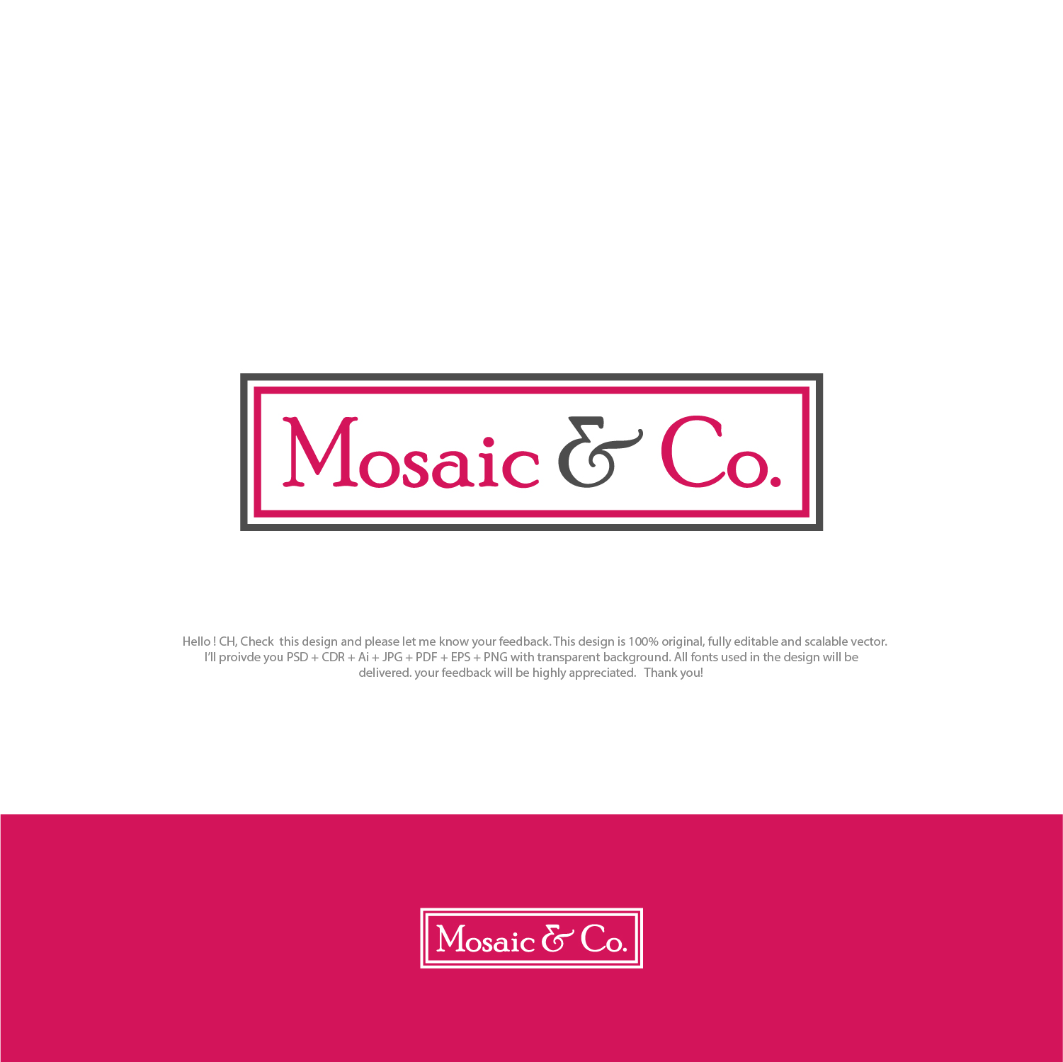 Design de Logo par MuhammadFaizan786 pour Mosaic & CO.  | Design #23450152