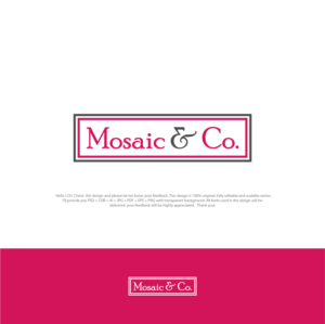 Logo Design by MuhammadFaizan786 for Mosaic & CO.  | Design: #23450152