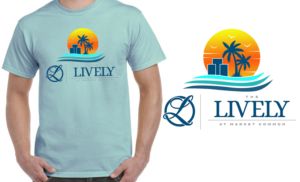The Lively Market Commons - Luxury Beachy Apartment Tee | T-shirt Design by NILDesigns