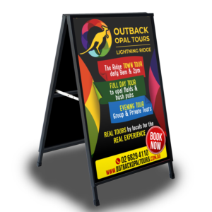 OUTBACK OPAL TOURS Eye-catching design for A-frame sign (tour company Lightning Ridge - Australia) | Design de Panneau par Czeh
