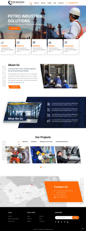Web Design by pb for Petro Industrial | Design: #23425274
