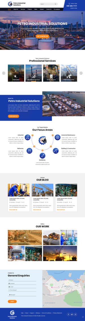 Web Design by pb for Petro Industrial | Design: #23425276