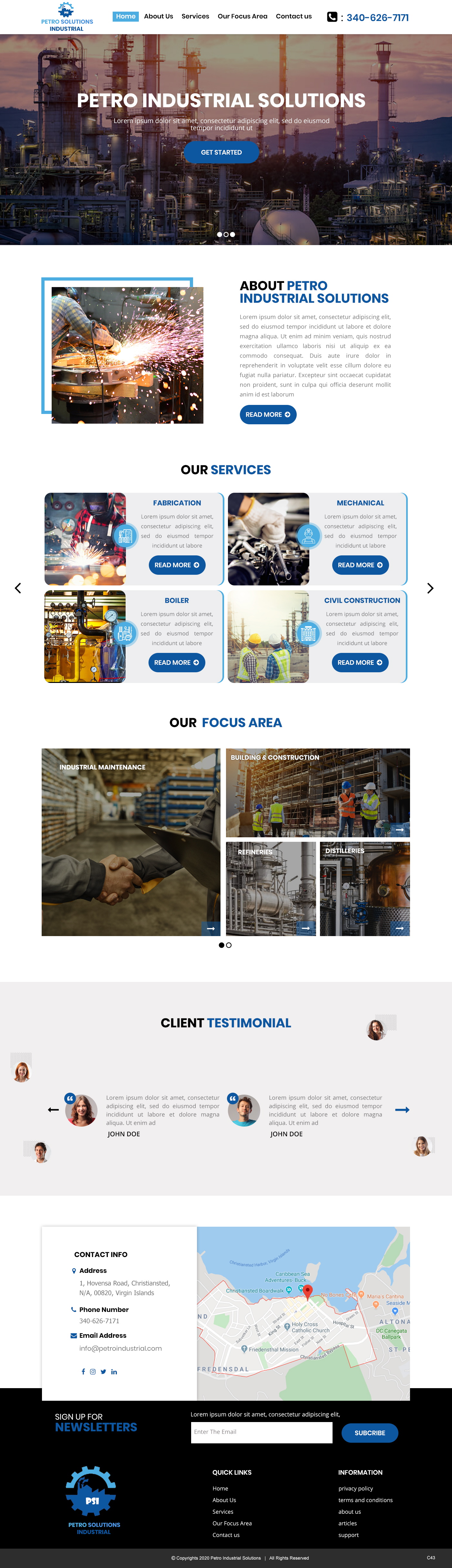 Web Design by pb for Petro Industrial | Design #23425279