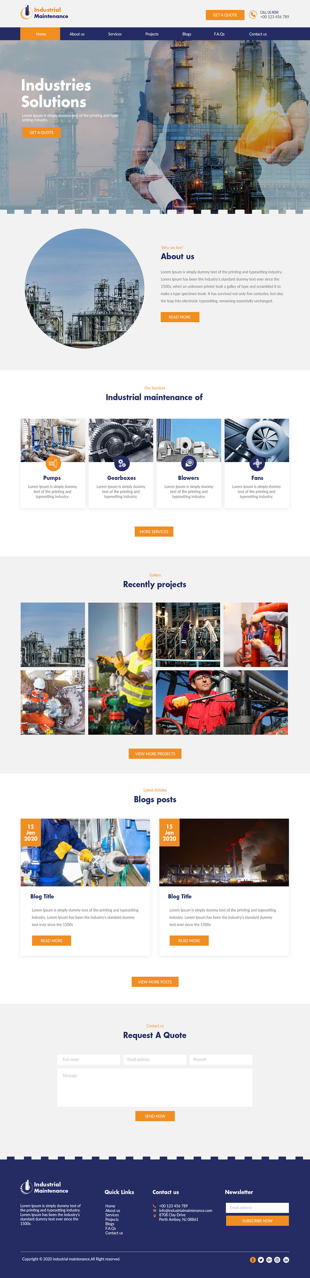 Web Design by bdesigner9 for Petro Industrial | Design #23458327