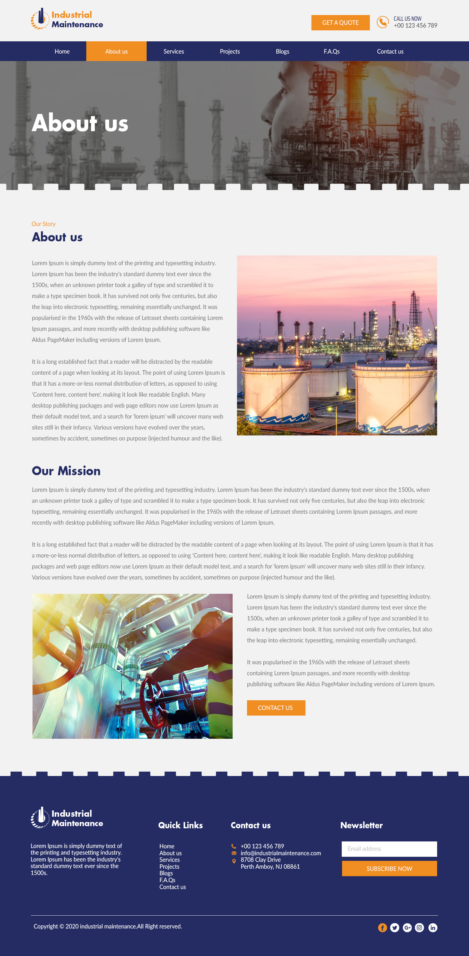 Web Design by bdesigner9 for Petro Industrial | Design #23695265