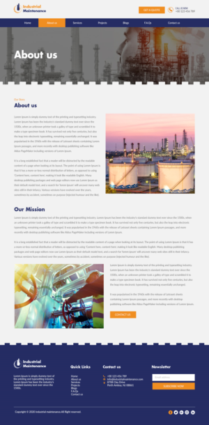 Web Design by bdesigner9 for Petro Industrial | Design: #23695265