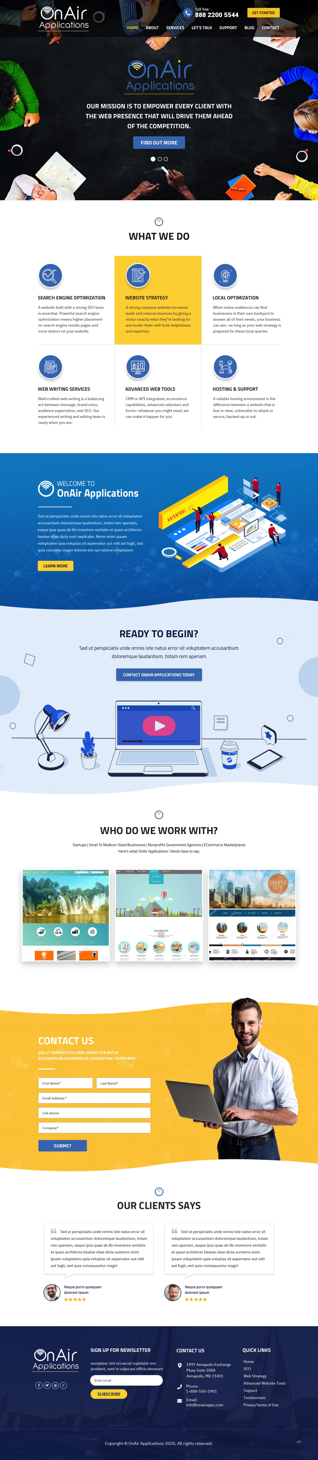 Web Design by pb for OnAir Applications | Design #23425258