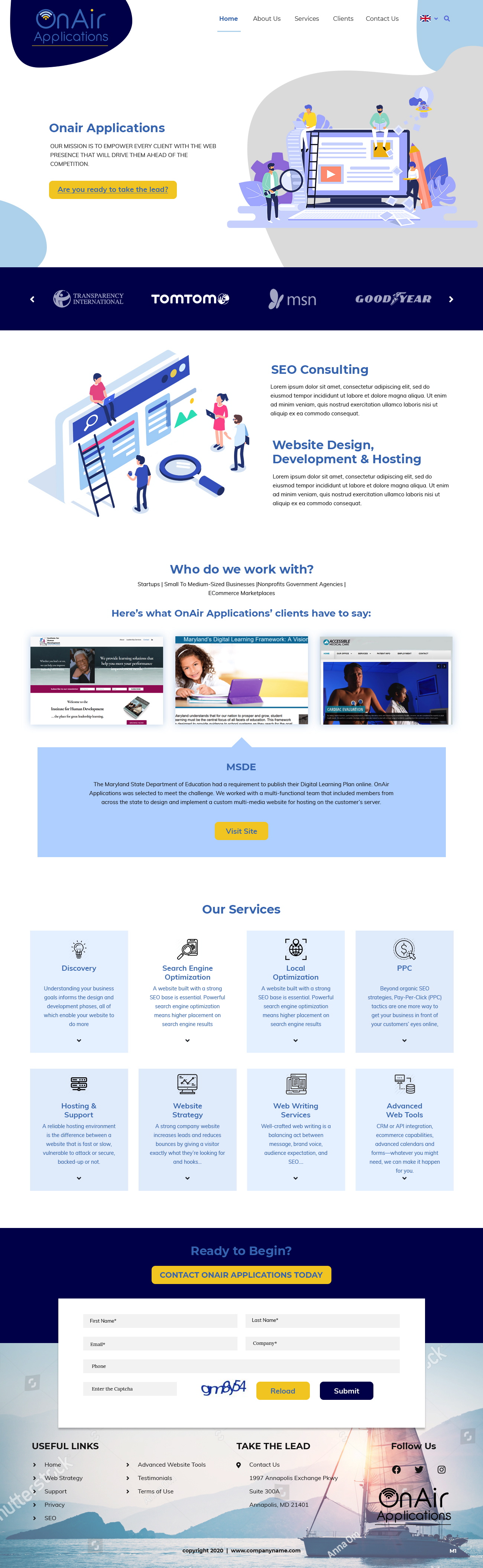 Web Design by pb for OnAir Applications | Design #23431830