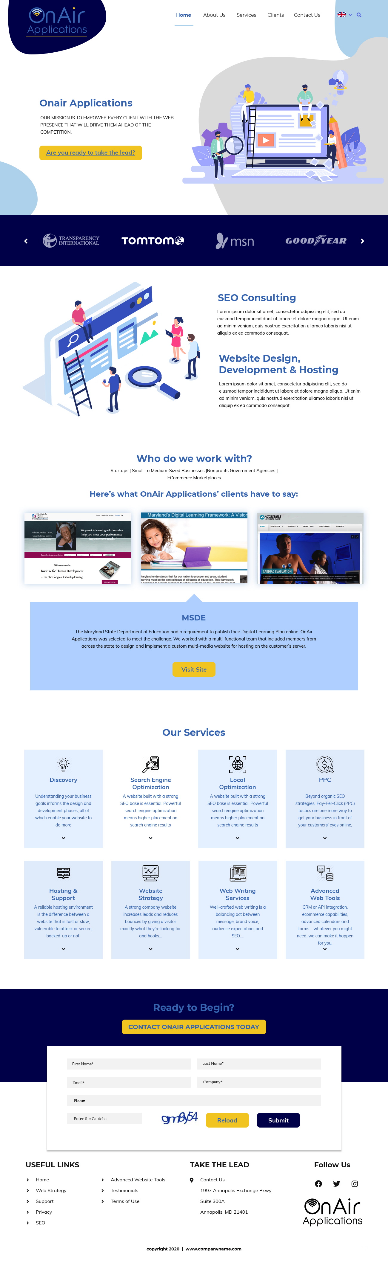 Web Design by pb for OnAir Applications | Design #23466089