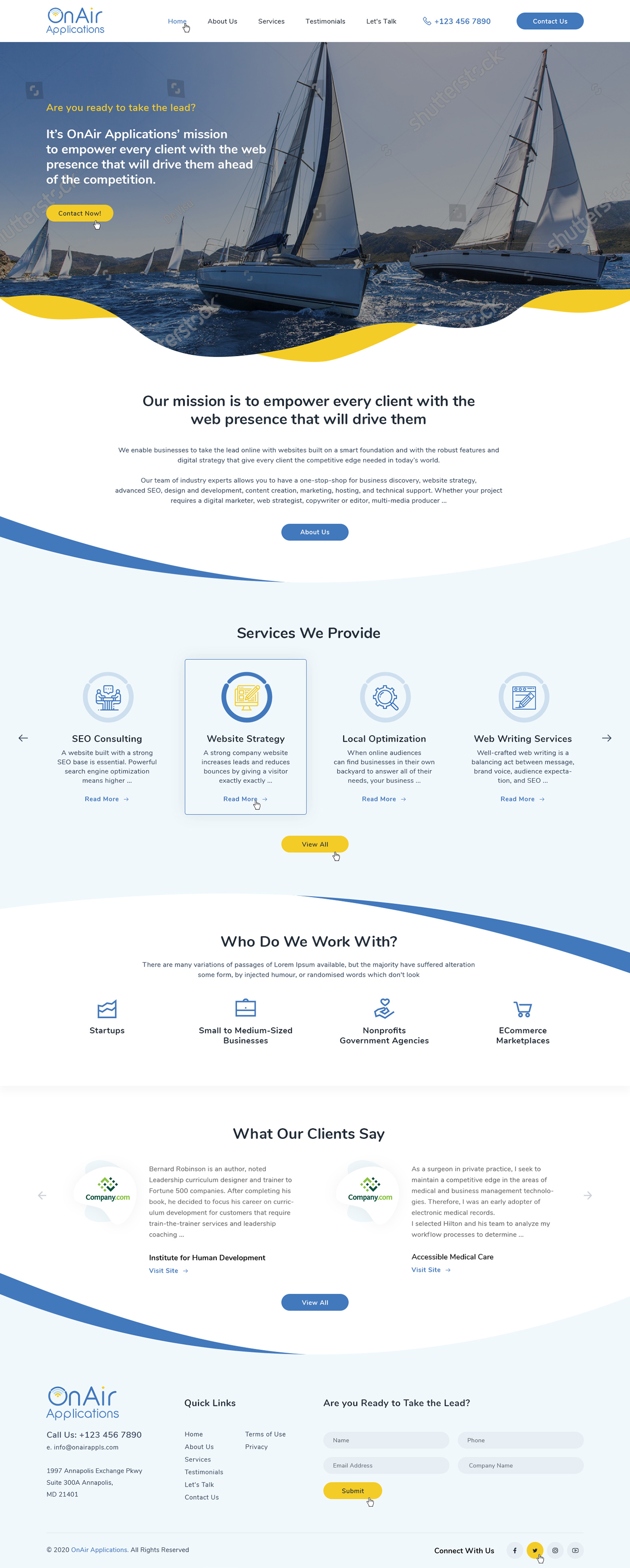 Diseño Web por Ved Web Services para OnAir Applications | Diseño #23423460