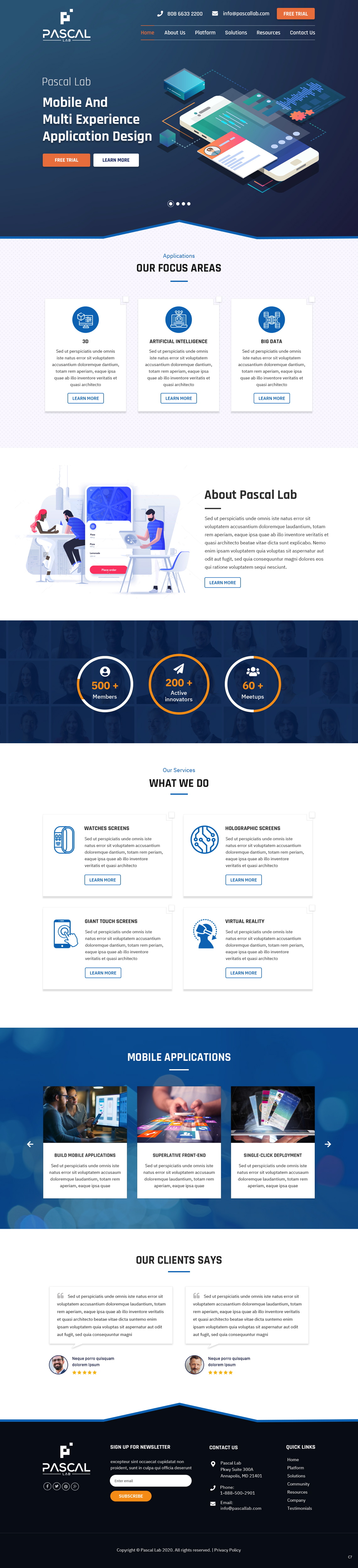 Wordpress Design by pb for PASCAL Lab | Design #23451268