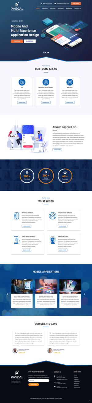 Wordpress Design by pb for PASCAL Lab | Design: #23451268