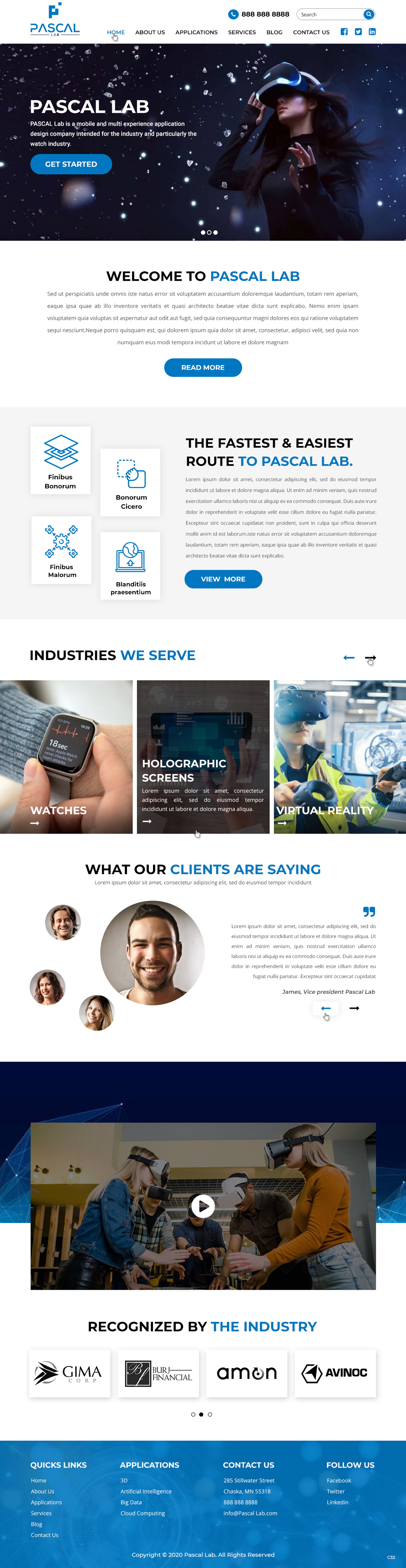 Wordpress Design by pb for PASCAL Lab | Design #23451284