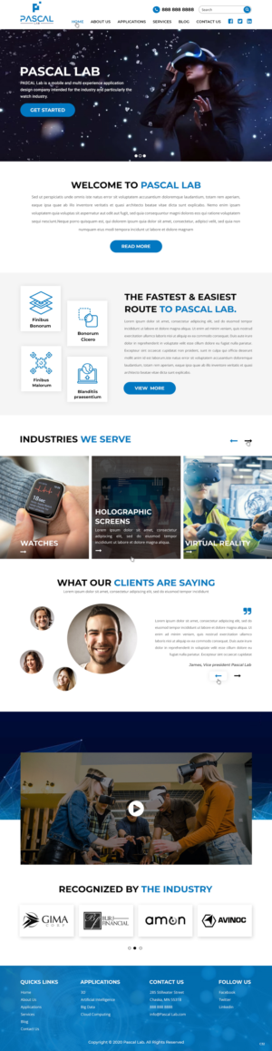 Wordpress Design by pb for PASCAL Lab | Design: #23451284