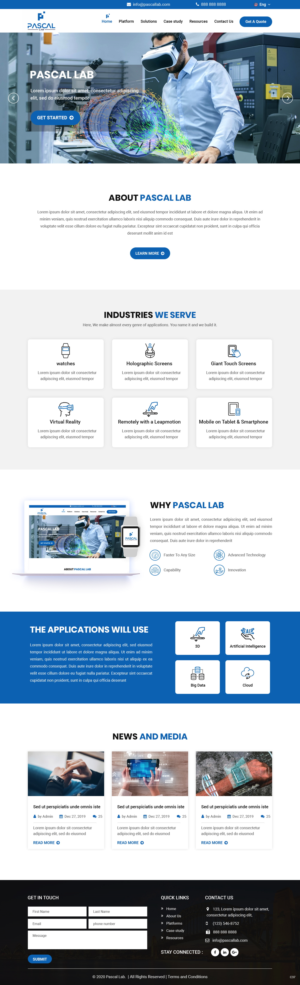Wordpress Design by pb for PASCAL Lab | Design: #23451285