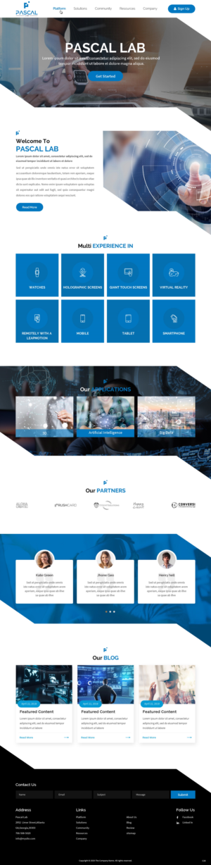 Wordpress Design by pb for PASCAL Lab | Design: #23451288