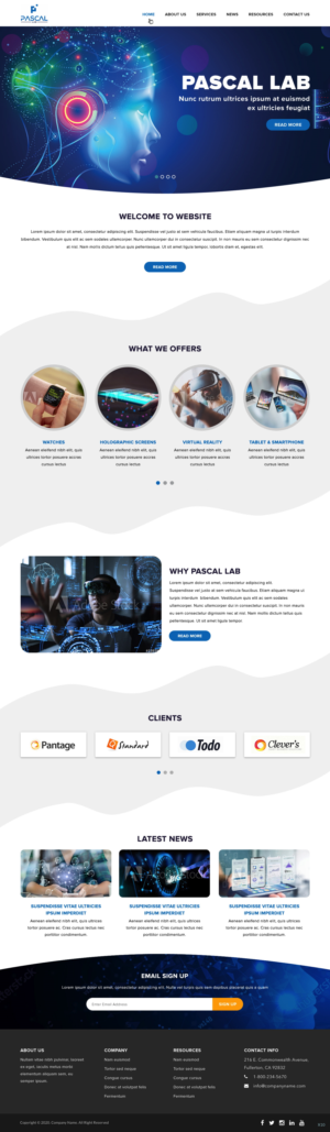 Wordpress Design by pb for PASCAL Lab | Design: #23451293