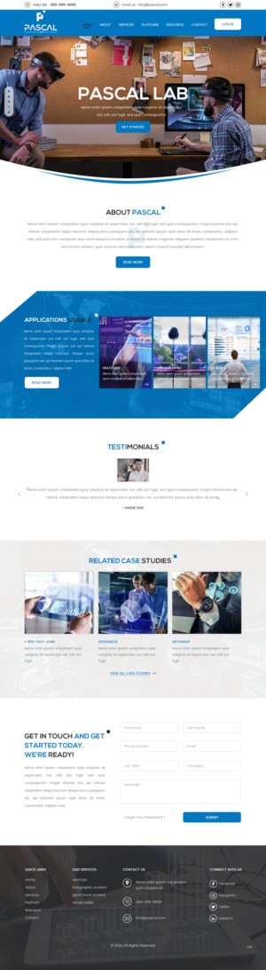 Wordpress Design by pb for PASCAL Lab | Design: #23451294