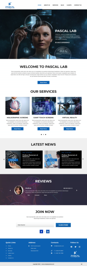 Wordpress Design by pb for PASCAL Lab | Design: #23451295