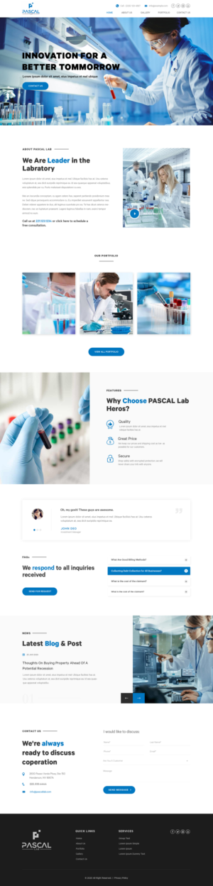 Wordpress Design by Vikram M for PASCAL Lab | Design #23448646