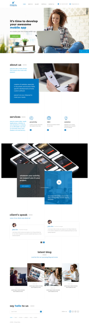 Wordpress Design by Vikram M for PASCAL Lab | Design: #23453305