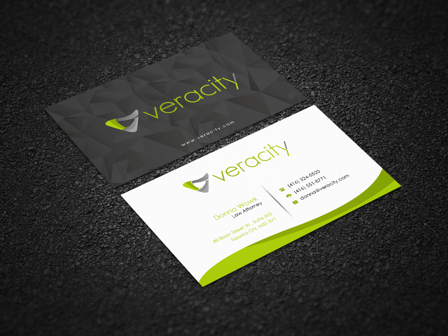 Business Card Design by Pointless Pixels India for veracity | Design #23420325