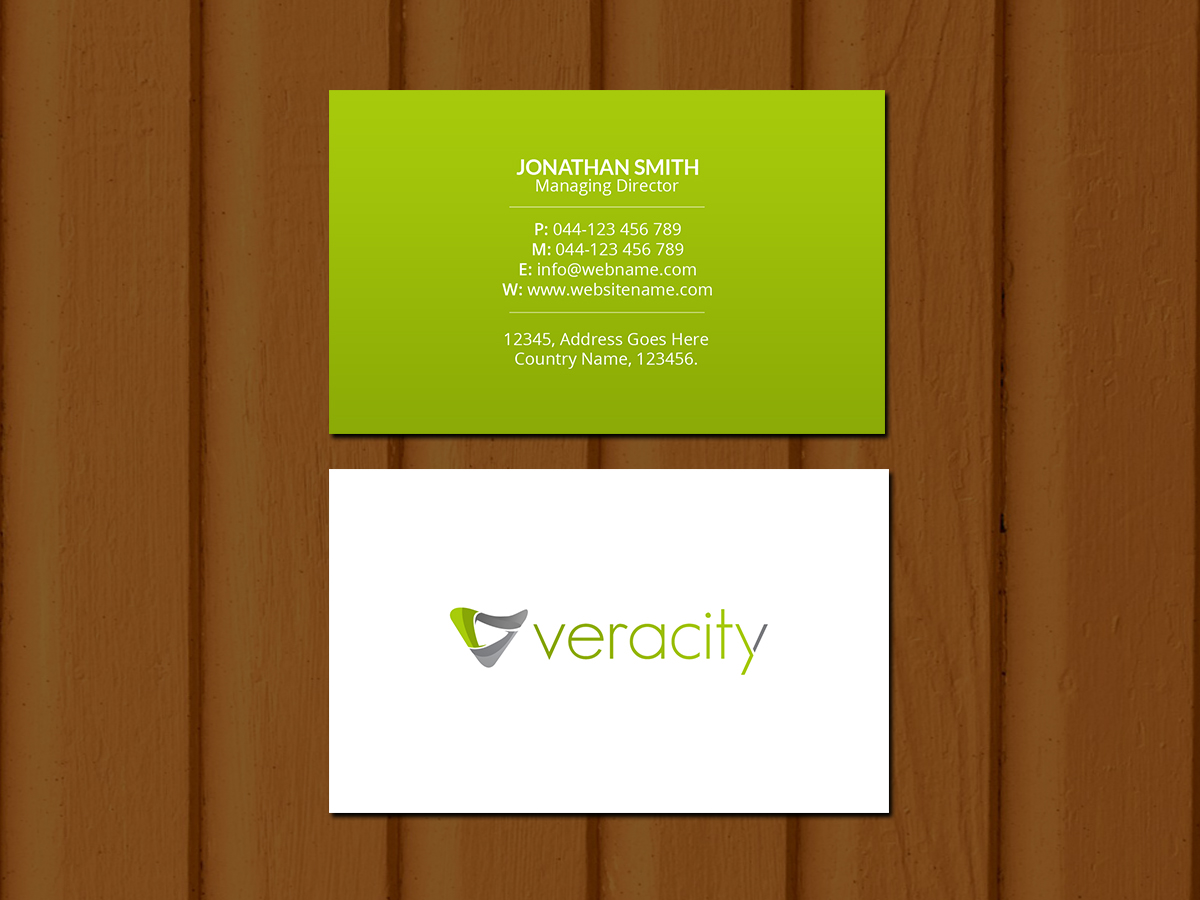 Business Card Design by Creations Box 2015 for veracity | Design #23421944