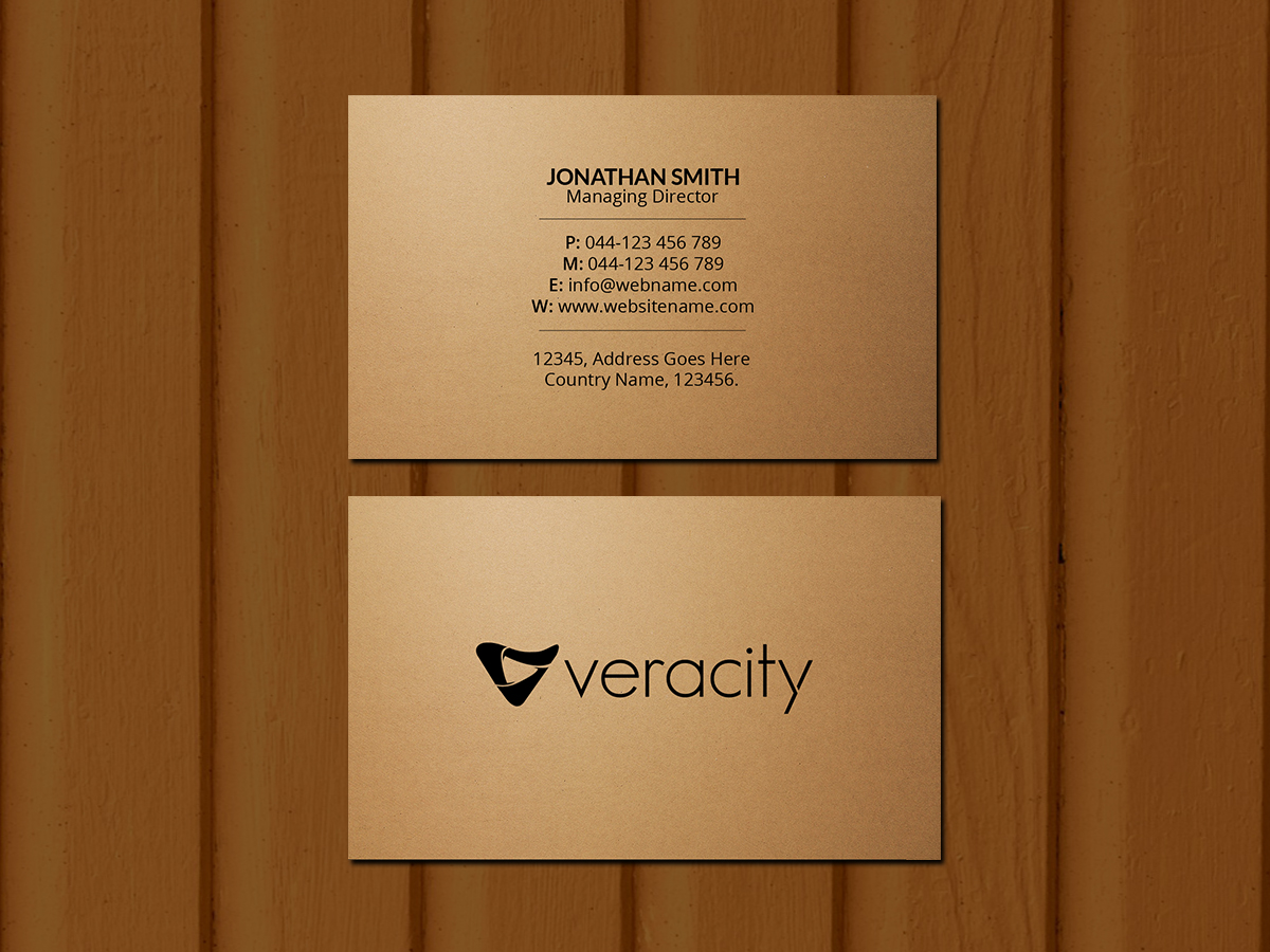 Business Card Design by Creations Box 2015 for veracity | Design #23421967