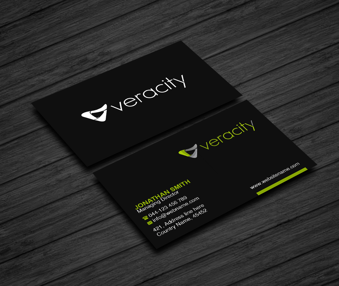 Business Card Design by Creations Box 2015 for veracity | Design #23421974