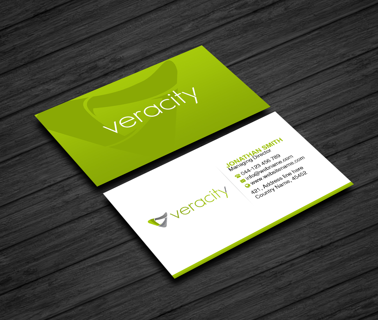 Business Card Design by Creations Box 2015 for veracity | Design #23421978