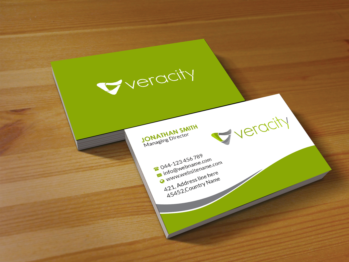 Business Card Design by Creations Box 2015 for veracity | Design #23421989