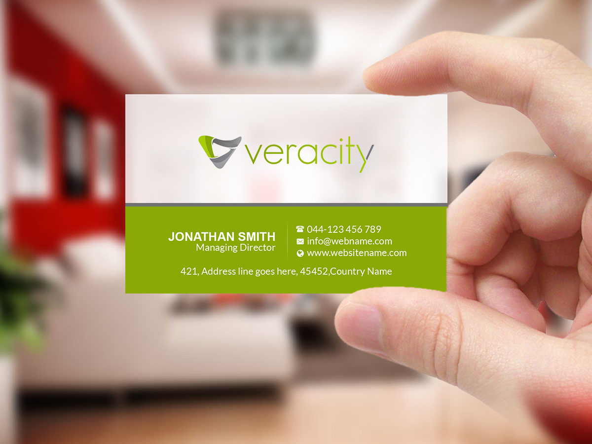 Business Card Design by Creations Box 2015 for veracity | Design #23422809