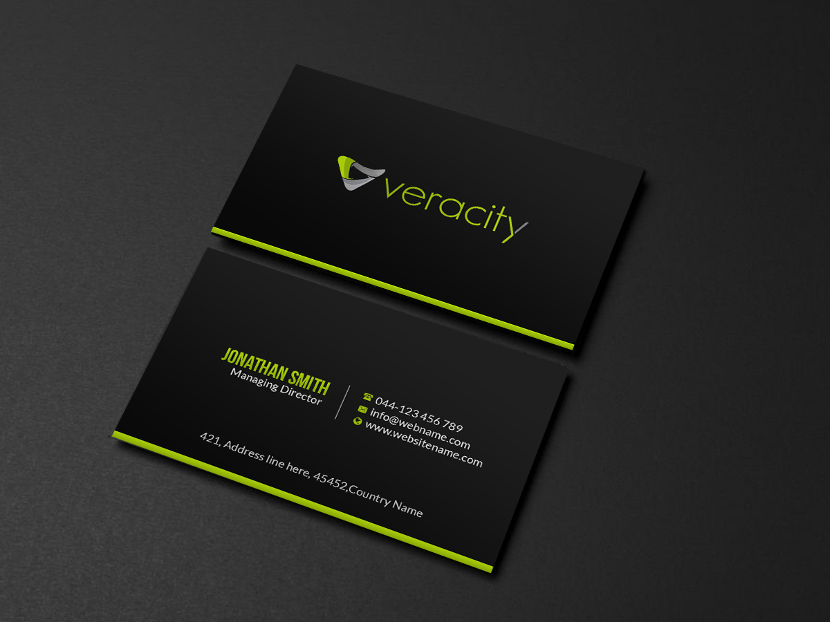 Visitenkarten-Design von Creations Box 2015 für veracity | Design #23422825