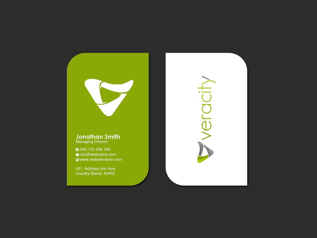 Visitenkarten-Design von Creations Box 2015 für veracity | Design #23422826