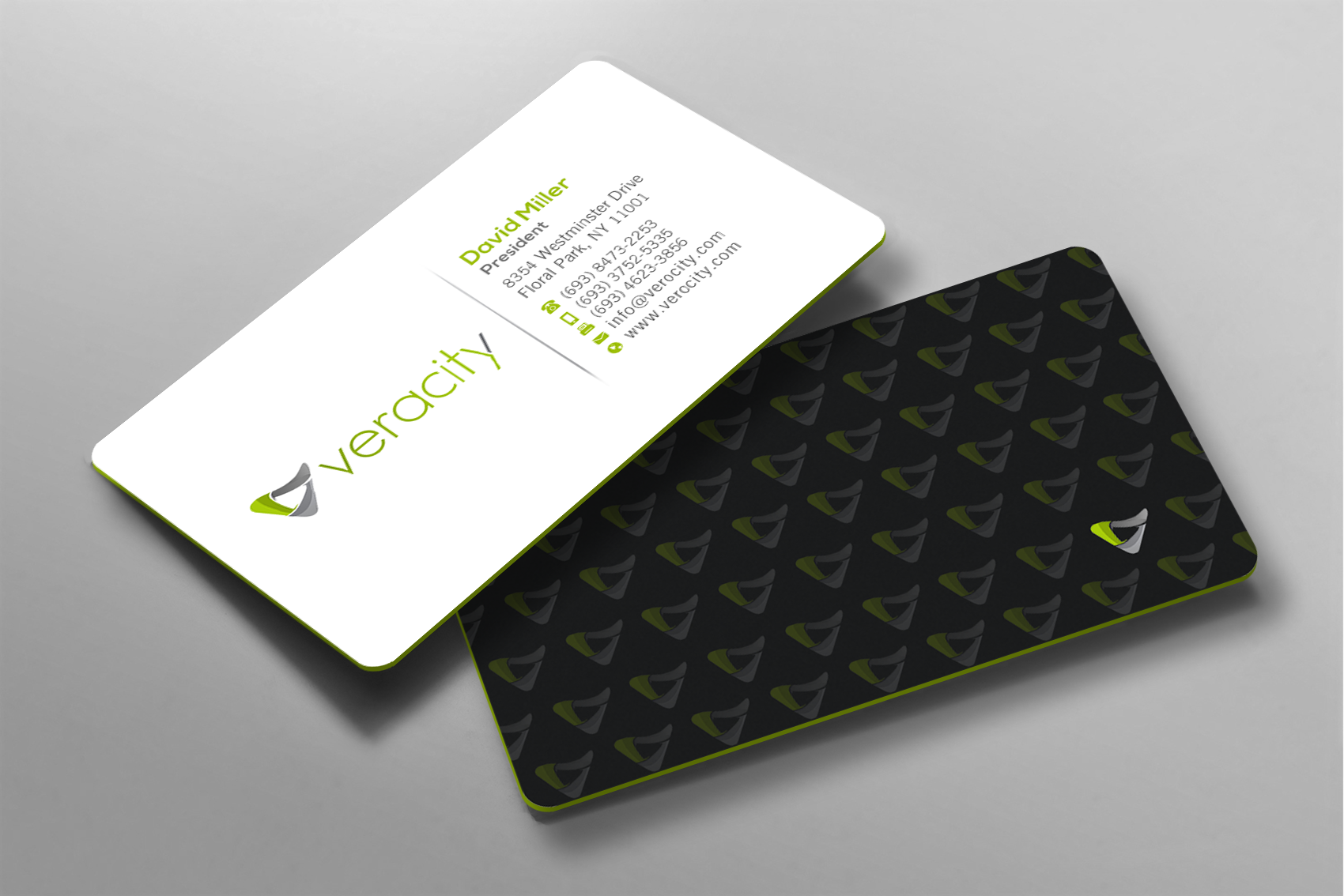 Business Card Design by Brand aid for veracity | Design #23420398