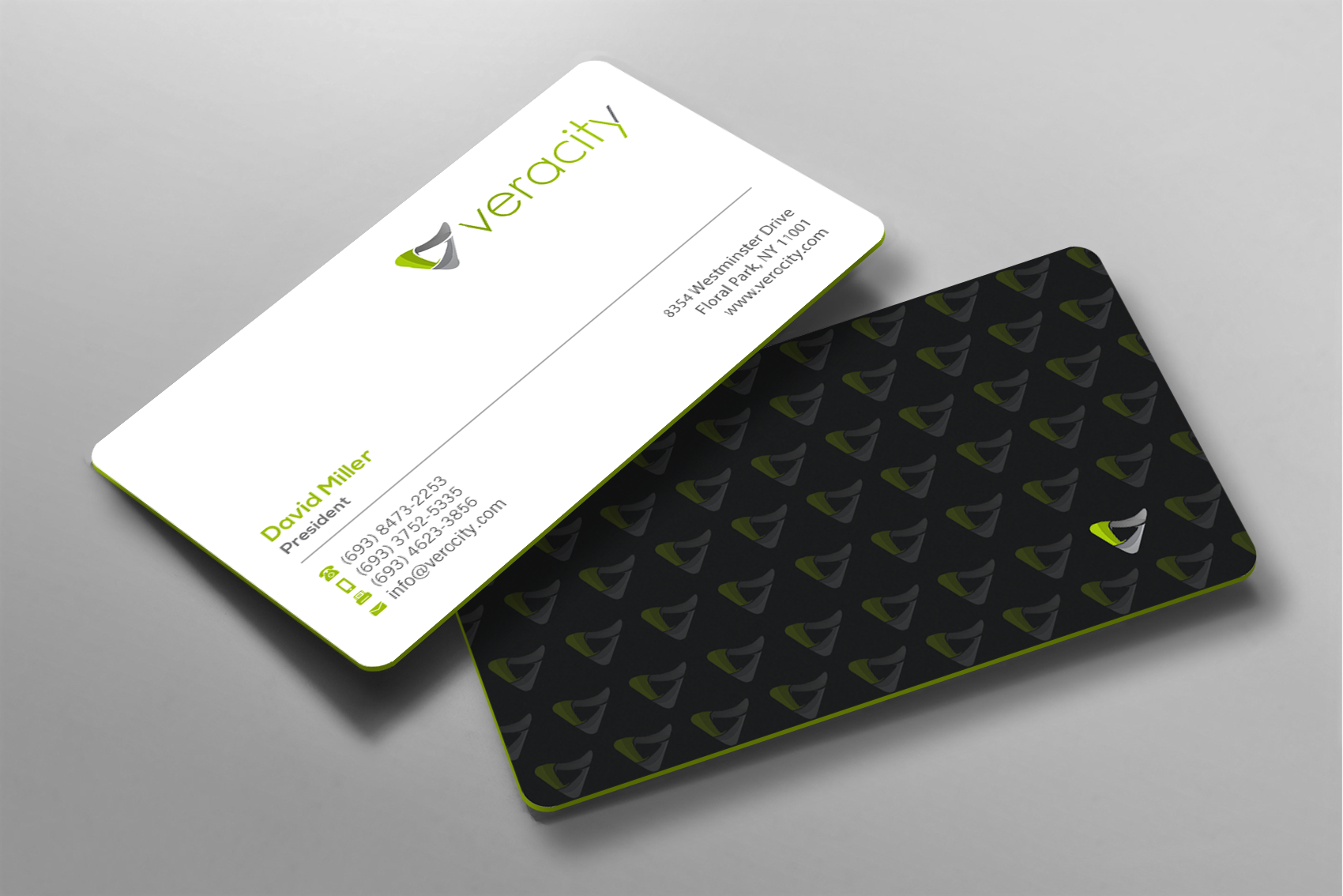 Business Card Design by Brand aid for veracity | Design #23420399