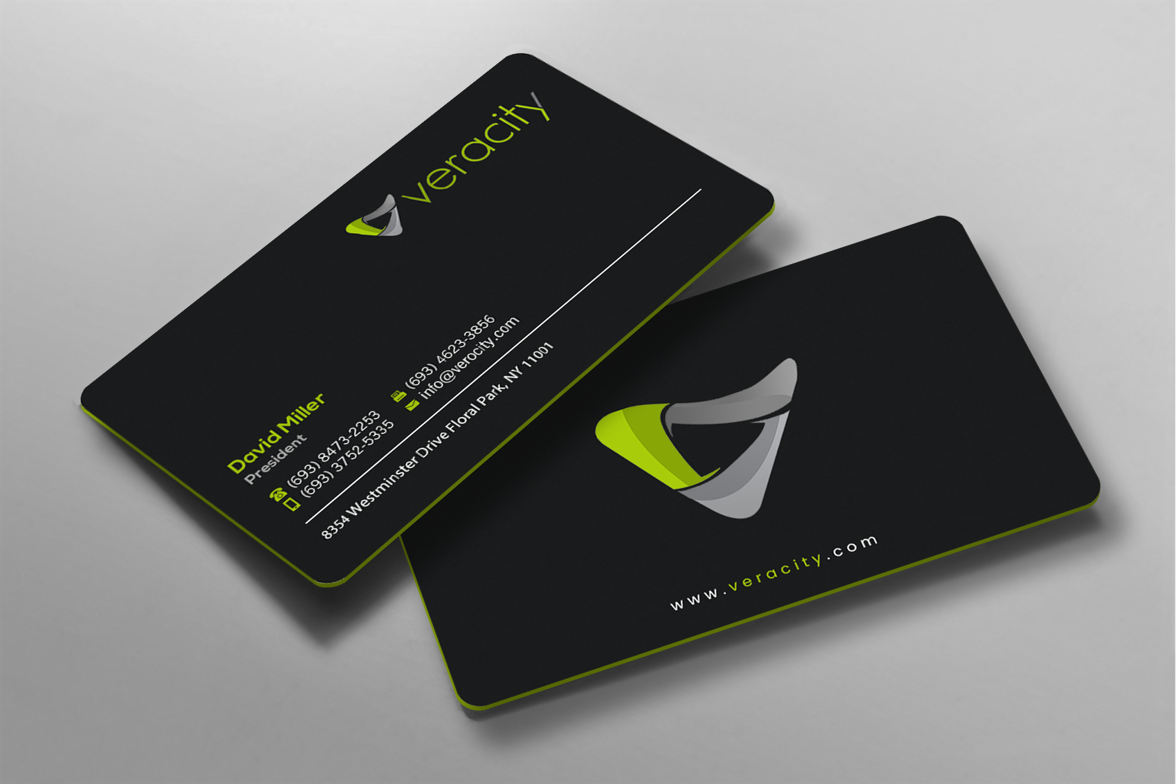 Business Card Design by Brand aid for veracity | Design #23420402