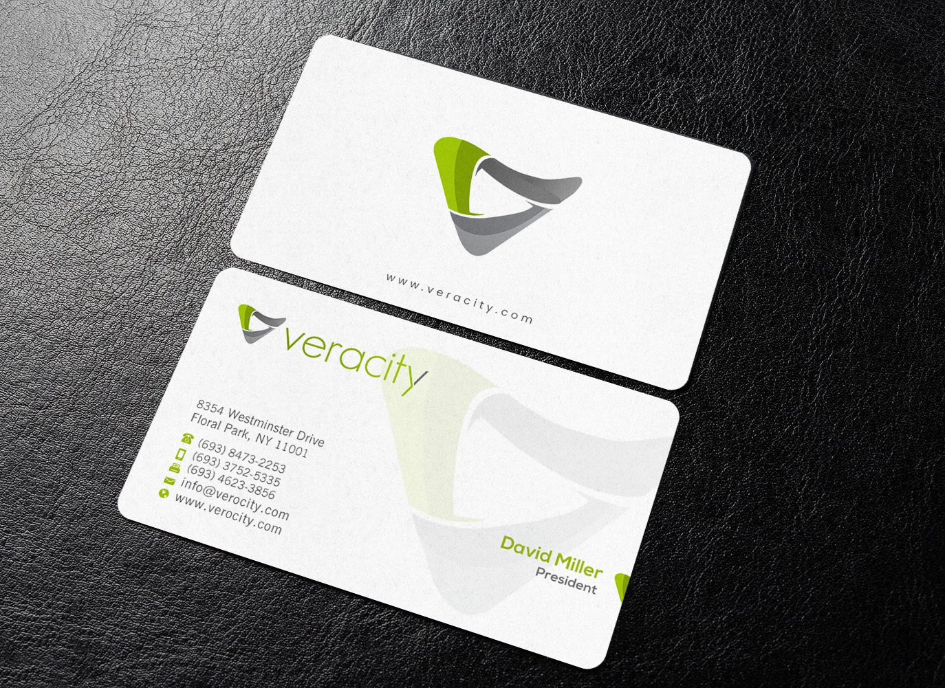 Business Card Design by Brand aid for veracity | Design #23420405